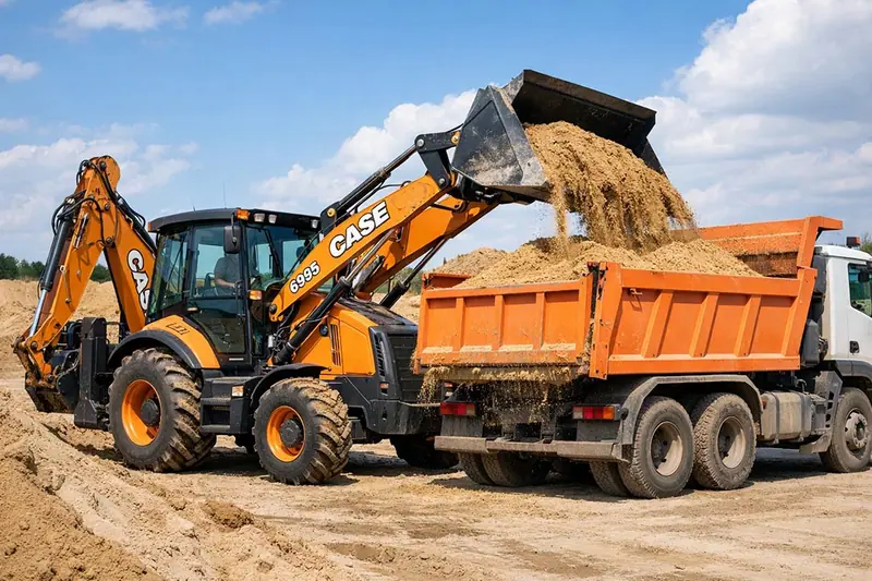 Погрузка в самосвал — пример работ